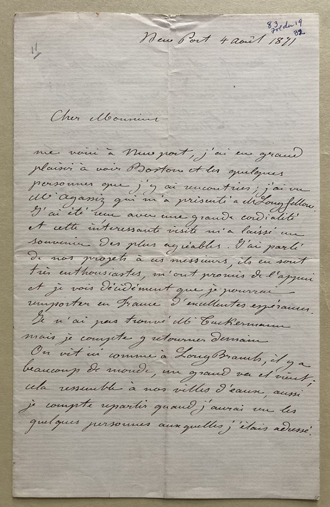 Newport Historical Society Found Letter From the Sculptor Behind the Statue of Liberty